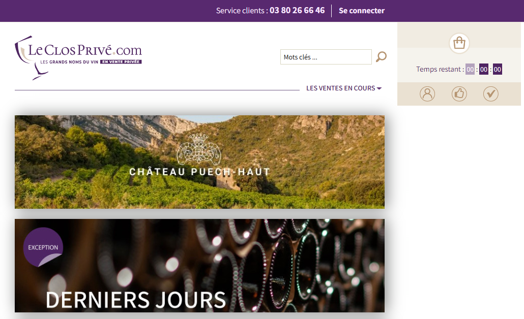 Site Internet - Le Clos Privé